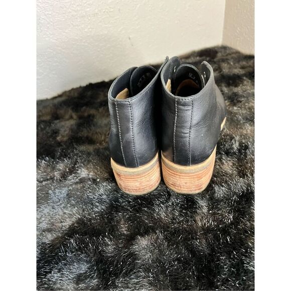 Clarks Originals Phenia Carnaby Ankle Boots Womens 9 Black Leather Lace Up - Picture 3 of 4